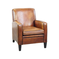 Comfortabele Vintage Schapenleren Design Armchair Met Een Stoere Look