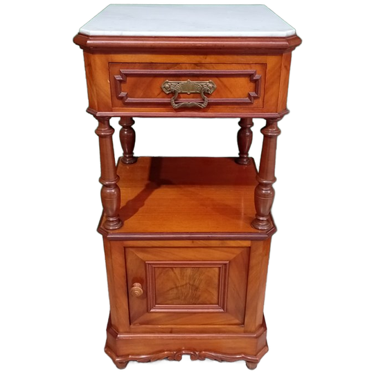 Antiek Kastje Met Marmeren Blad 1