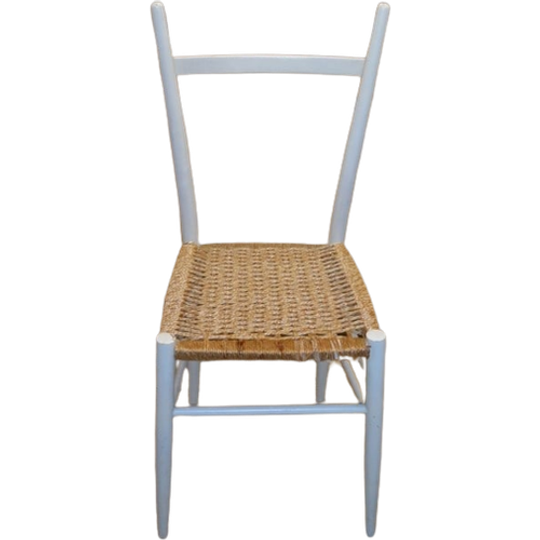 Retro Keukenstoel Touw Gevlochten Zit Mat 1