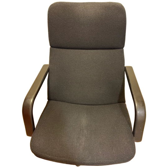 Artifort, Black Fabric With Skai Armrests Swivel Chair. Model F141 1