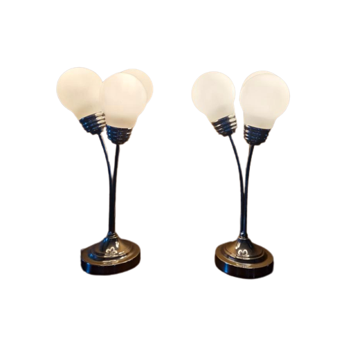 2 Triple Bulb Tafel Lampen Design.