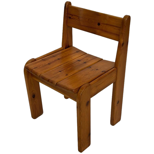 Vintage Massief Grenen Stoel Ate Van Apeldoorn 1