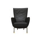 Als Nieuw! Donkerbruine Leren Label Foxx Design Fauteuil thumbnail 1