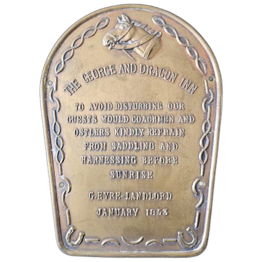 Plaquette - 'the George And Dragon Inn - Koper - 1950's 1