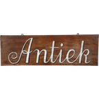 Antiek Uithangbord/ Reclamebord Met De Hand Geschilderd Op Hardboard thumbnail 1
