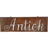 Antiek Uithangbord/ Reclamebord Met De Hand Geschilderd Op Hardboard