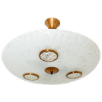 Italiaanse Jaren 50 Hanglamp Glas Art Deco Fontana Arte-Stijl thumbnail 1