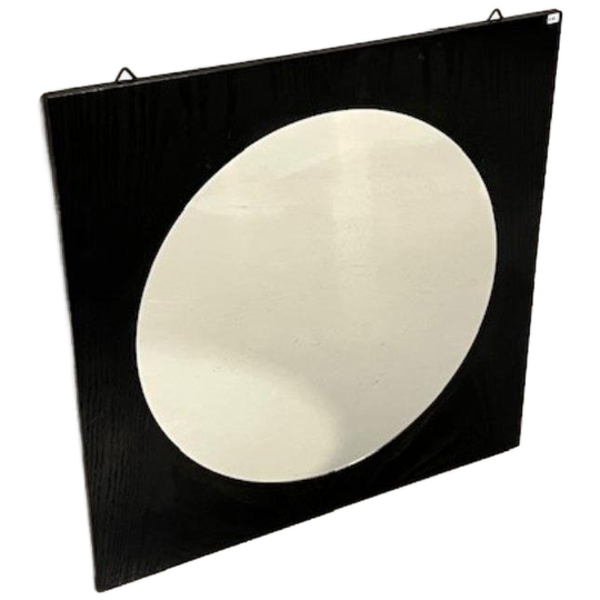 Jaren 70 Spiegel Vintage Wandspiegel Retro Zwart Mirror 1