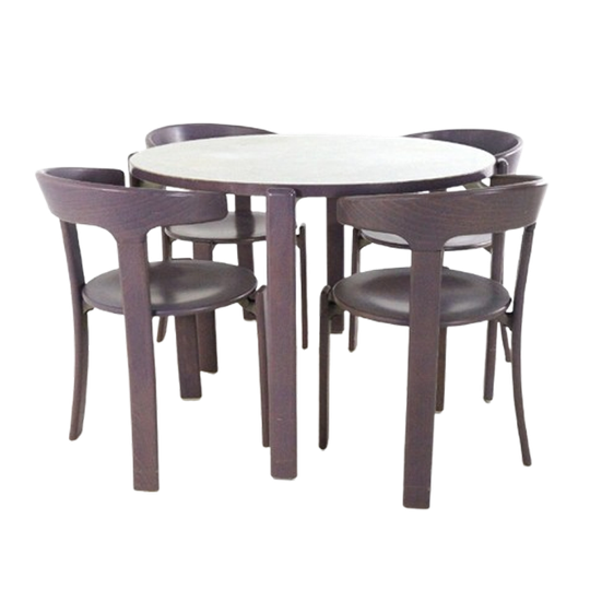 Bruno Rey Voor Kusch & Co Eetkamerset Tafel + Stoelen Vintage 1