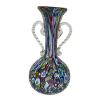 Officine Di Murano 1295 - Millefiori Vase With Amphora Style Handles - Multicolored thumbnail 1