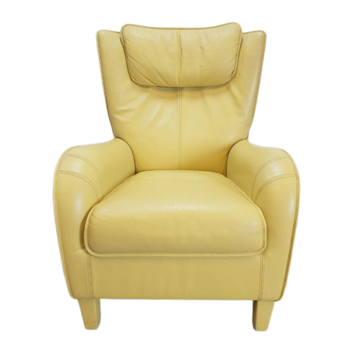 Moderne De Sede Fauteuil Geel Leer Design Lounge Chair '80