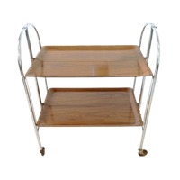 Retro Vintage Bijzettafel Tafel Serveerwagen Jaren 70