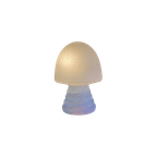 Hb Glas Mushroomlamp Gespikkeld Wit , Mat / Satijn Jaren 60-70 Design Glazen Lamp thumbnail 1