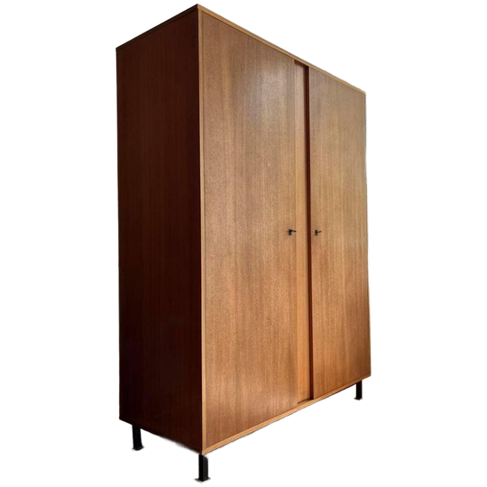 Vintage Kledingkast Kast Demontabel Jaren 60/70 Fineer 1