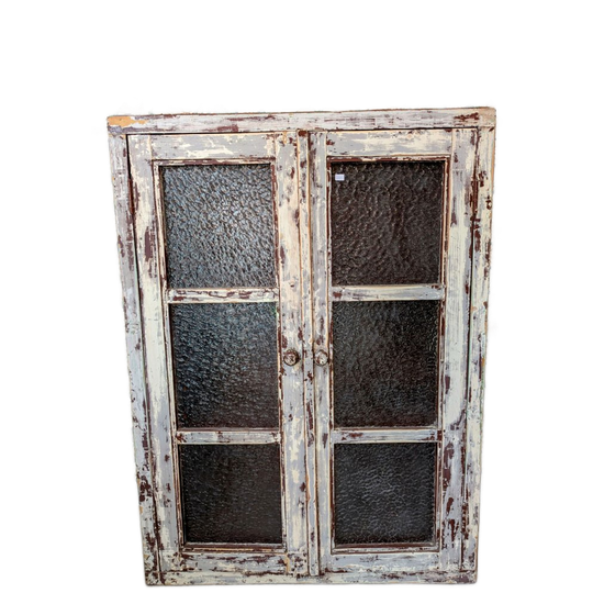 Oude Geleefde Kast Byzantijns Glas 1