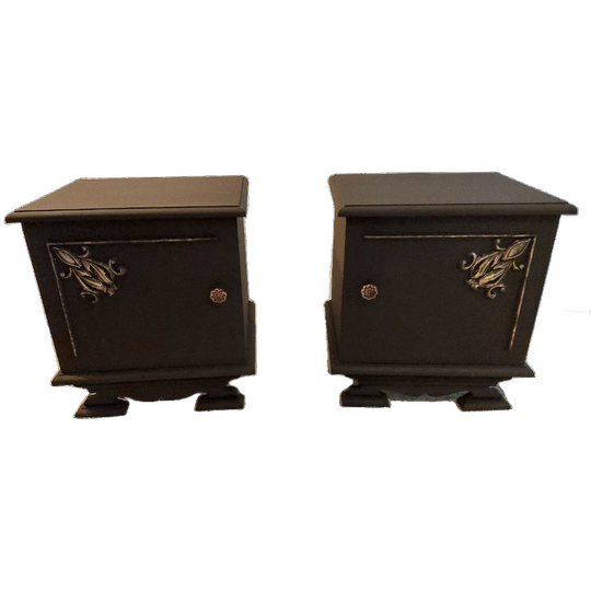 Set Restyled Nachtkastjes. Mat Zwart. 1