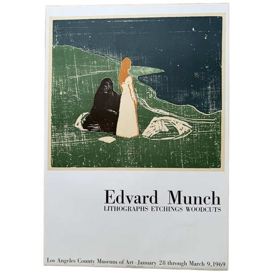 Edvard Munch (1863–1944), Two Women On The Shore” Exhibition Poster (1969, Lacma),mourlot Studio Lithograph, Printed In France 1
