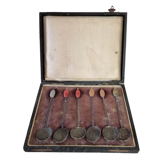 6 Art Deco Koffielepeltjes 1