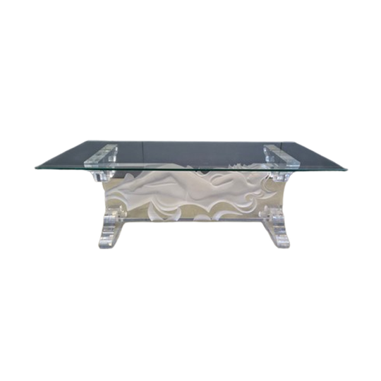 Acrylic Coffee Table By Fabian Art, 1980s 1