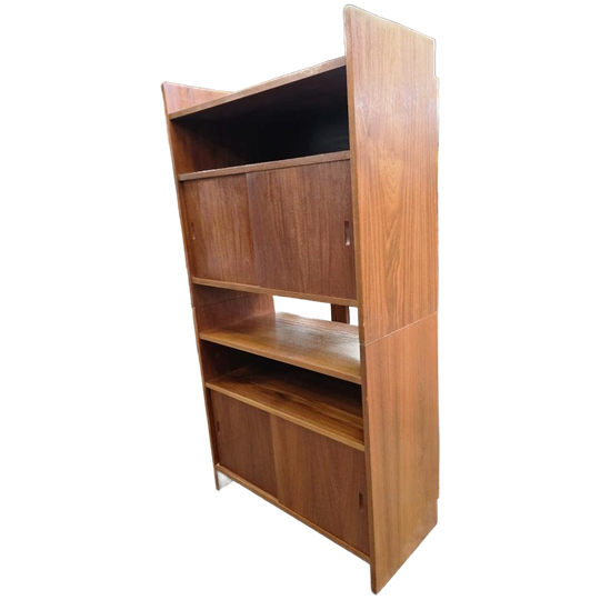 Vintage 2 Delige Houten Kast (op Of Naast Mekaar) 1
