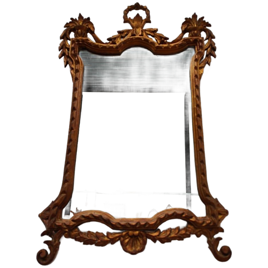 Vintage Brocante Goudkleurige Rococo Barok Spiegel Schouwspiegel 704 1