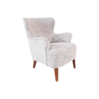 Vintage Artifort Theo Ruth Fauteuil Licht Grijze Rib Dames