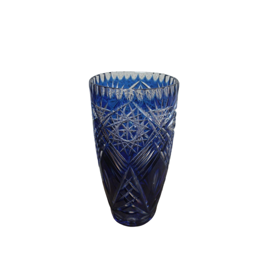 Kristallen Vaas In Saffie Blauw 1