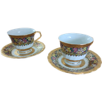 Benjarong Thais Porcelaine Kop En Schotel Set Van 2 thumbnail 1