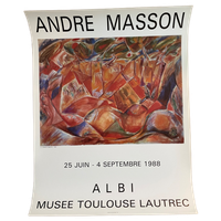 André Masson (1896-1987), La Carriere Bibemus, 1948. Exhibition Poster Albi Musee Toulouse Lautrec