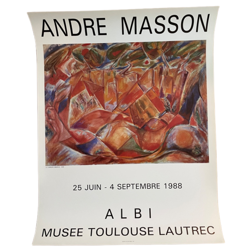 André Masson (1896-1987), La Carriere Bibemus, 1948. Exhibition Poster Albi Musee Toulouse Lautrec