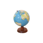 Globe – Houten Voet En Kartonnen Bol – Jaren 70 - (Mm24) thumbnail 1