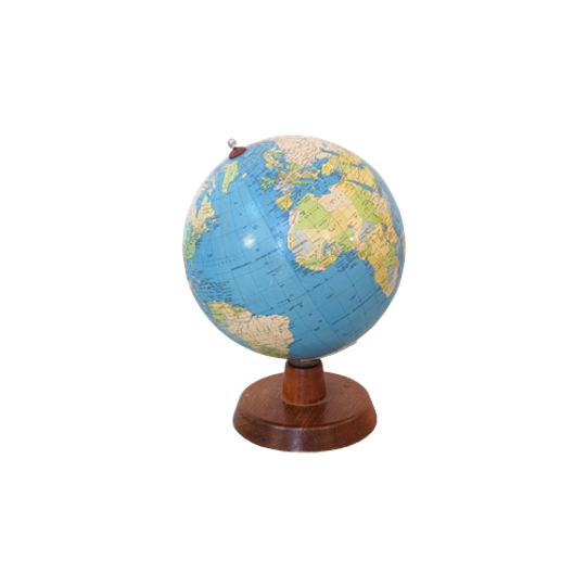 Globe – Houten Voet En Kartonnen Bol – Jaren 70 - (mm24) 1