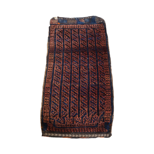 Prachtig Klein Vintage Oud Oosters Vloerkleedje In Voornamelijk Rood Tinten 90×47 Cm 1