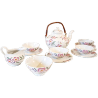 Vintage Thee Servies Bloemen Decor Bavaria Schirnding