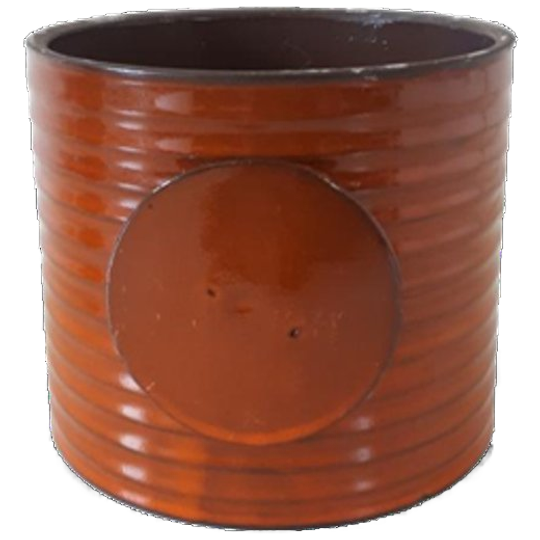 Vintage Oranje Bloempot 1