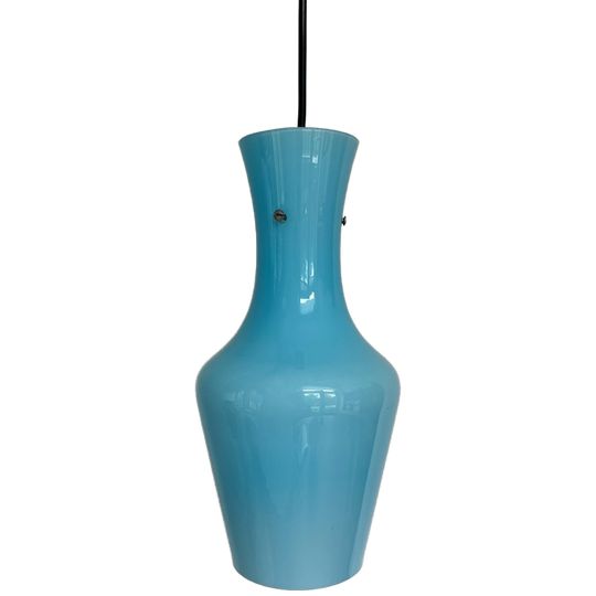 Italiaanse Hanglamp Van Opaalglas 1970 1