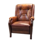 Elegante Vintage Leren Fauteuil Uit 1963 thumbnail 1