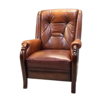 Elegante Vintage Leren Fauteuil Uit 1963