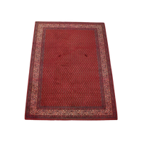 Groot Oosters Vloerkleed Met Voornamelijk Rode En Paarse Kleuren 300x200cm