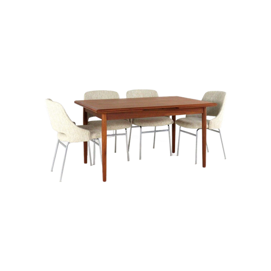 Set 6 Cees Braakman Voor Pastoe Eetkamerstoelen Stoelen Vintage Nieuw Gestoffeerd 1