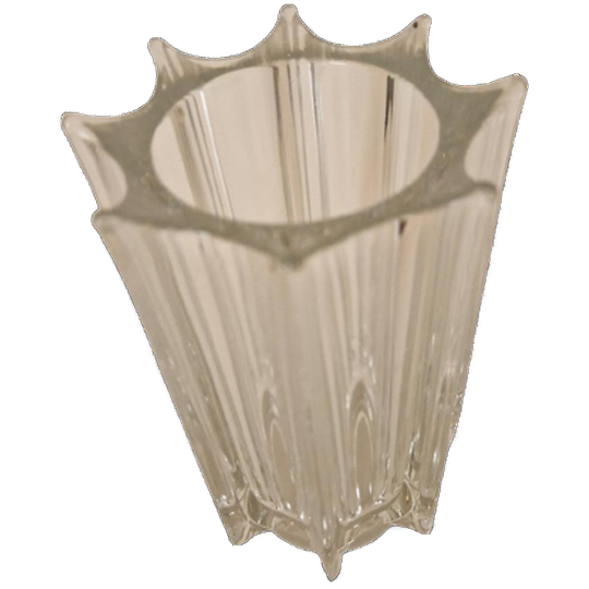 Vintage Glazen Vaas Stervormige Retro Kristal Vaas 1