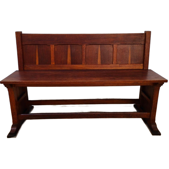 Antiek Eikenhouten Kerkbank, Halbank, Eettafelbank, Bankje 1