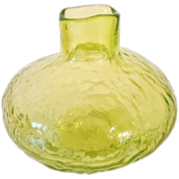 Vintage Groen Persglas Vaasje Vintage Vaas