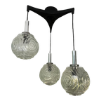 Midcentury Vintage Cascade Lamp 3 Glazen Bollen / Chroom thumbnail 1