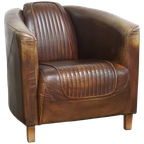 Tijdloze En Exclusieve Rundleren Aviator Design Fauteuil Met Een Unieke Kleurstelling thumbnail 1