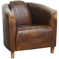 Tijdloze En Exclusieve Rundleren Aviator Design Fauteuil Met Een Unieke Kleurstelling