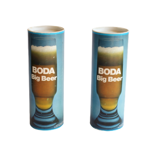 “big Beer” Beer Glasses By Signe Persson-melin For Boda Sweden, 1970s, Set Of 2 1