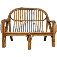 Vintage Rotan Bank, Tweezitter. Exclusief. Dutch Design.