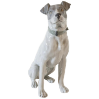 Fritz & Ilse Pfeffer Gotha Germany Porselein Hond Beeld
