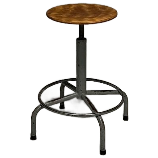 Vintage Kruk Atelier Werkkruk Retro Industrieel Jaren 60 1